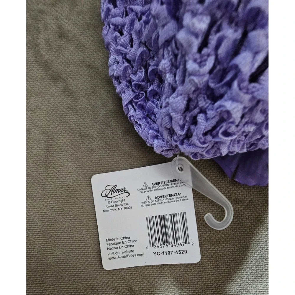 NWT Carter's Knit Beanie & Almar Purple Flower Hat Set Baby Girls 3-9 Months